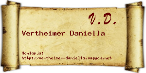 Vertheimer Daniella névjegykártya